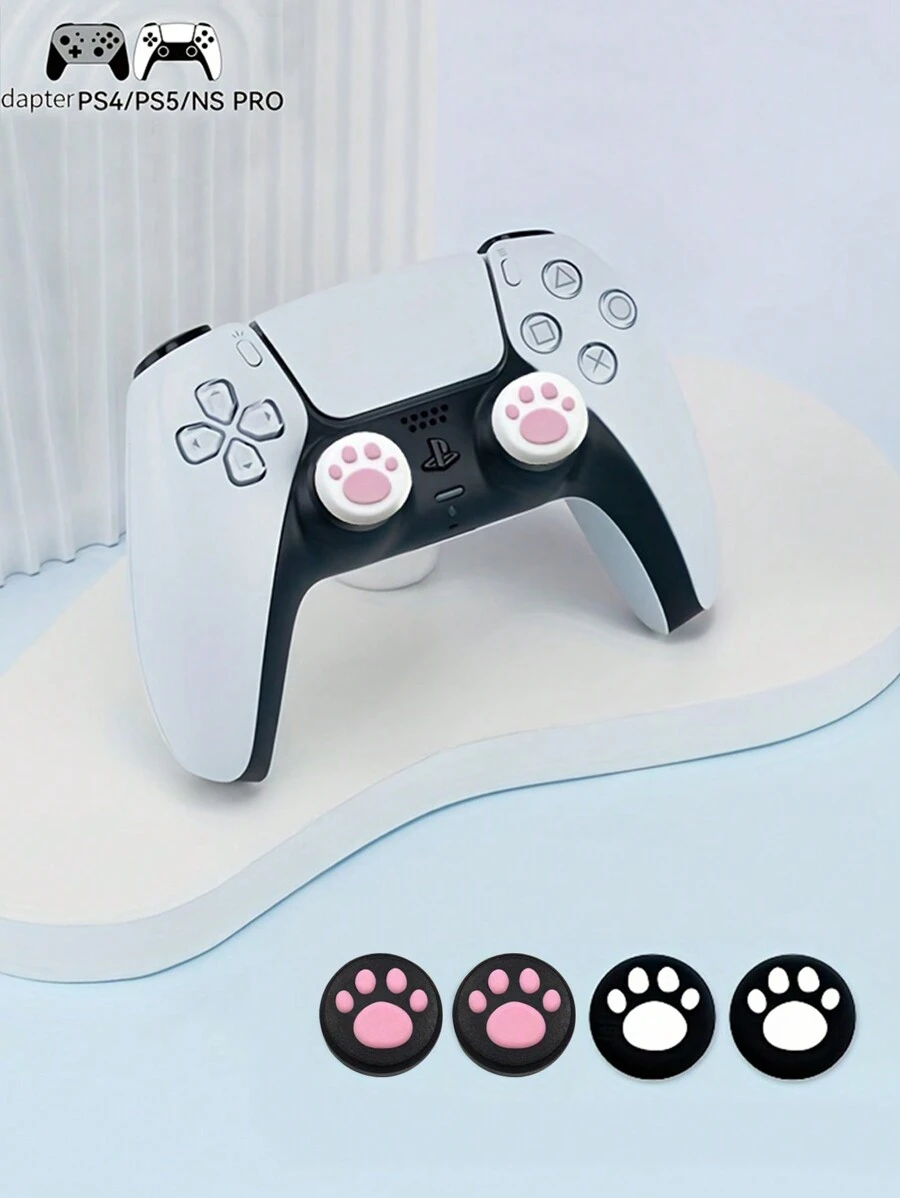 2 件控制器操纵杆拇指握把兼容 PS5 Playstation 4 游戏手柄、高性能游戏配件保护套 - 彩色 - 查看 1