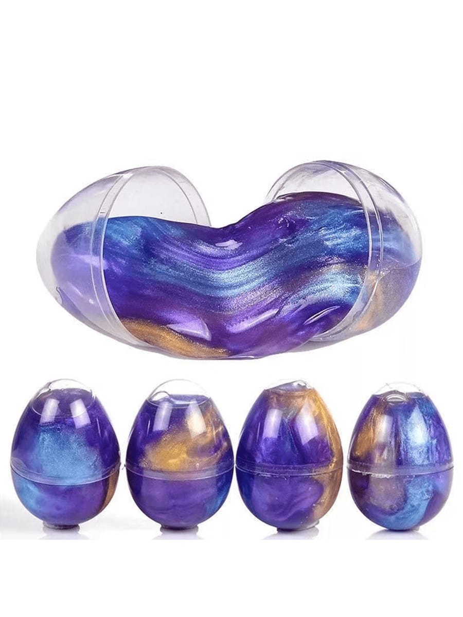 1 pieza/2 piezas, Juguete de presión con diseño de galaxia, juguete antiestrés con forma de huevo, huevos de hielo y nieve/huevos de rosa, slime, adorno decorativo, juguete de presión de forma libre, juguete apretable, regalo, arcilla cepillada, no se pega a las manos, recompensas para el aula, relleno para canastas de Pascua, regalos para fiestas