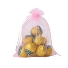50/100pcs Pink Organza Gift Bags, Festival Celebration Candy Bags, Wedding Party Favor Bags, New Year Party Colorful Drawstring Mesh Bags With Ribbons, Multi-Size Options, Baking Packaging Bags, Jewelry Gift Packing Bags, Event & Party Favor Net Bags, Suitable For Various Weddings, Back To School Gifts, Family Gatherings, Festivals, Celebrations, Outdoor Parties, All Seasons, Can Be Used As Fruit Protection Bags - Multicolor - View 13