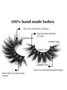 LIMEIKAI 20 Pairs Fluffy Messy Faux Lashes Natural Volume Thick Curly Makeup False Eyelash Extension For Daily Party Use - Fluffy Lashes - View 4