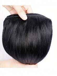 Eulisi 夹式接发真人发，60% 女士夹式接发，天然真人发，18 英寸 135 克 8 件，1 根墨黑色直发。真人发辫，适用于波西米亚风辫子，深水波浪，散装真人发 110 克，14-30 英寸卷发，适用于波西米亚风辫子接发，无纬 12A 湿发和波浪发，2 捆/包，自然色，P4/27#，99J#，27#，4#， - 黑色 - 查看 8