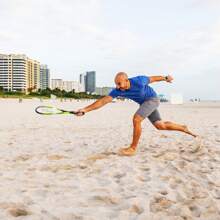 Juego de raquetas + volantes de crossminton - Juego de 2 raquetas de bádminton de velocidad + volantes - Juego de bádminton de velocidad profesional divertido para el patio y la playa - Multicolor - Ver 9