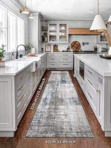 1 tấm thảm màu xám, phong cách tối giản hiện đại, thảm hành lang, thảm phòng ngủ, thảm phòng khách, thảm bếp, dày 850g/m² 0,8cm chống trượt có thể giặt được, thích hợp để trang trí nhà cửa quanh năm - Xám - Xem 7