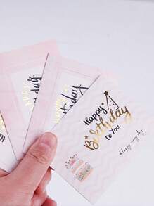 10 PCS Foil Greeting Cards, Personalized Birthday Gift Cards, Birthday Cake Wishes Cards, Birthday Folded Greeting Cards Pieces, Simple Little Fresh Cards, Gifts Flower Shop, Wishes Birthday Cards For Friends And Family., Back To School Valentine Day