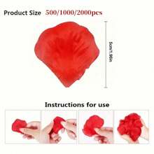 500/1000/2000 片玫瑰花瓣适合浪漫之夜婚礼派对装饰、情人节求婚装饰花瓣、假玫瑰、人造玫瑰花瓣装饰 - 彩色 - 查看 3