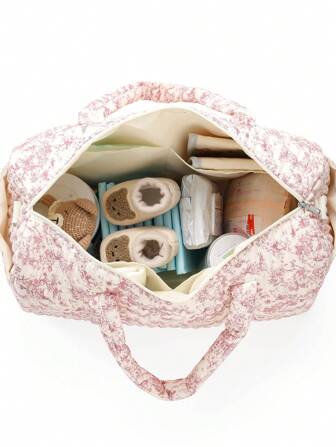 大号复古粉色波士顿包，适合存放各种旅行物品，旅行必备洗漱包洗漱包化妆包化妆旅行包化妆收纳海滩沙滩包度假必需品学校用品旅行必需品女士大学宿舍浴室包学校用品学校用品