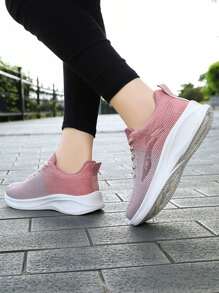 Women's Sneakers, Comfortable And Breathable Casual Shoes, Lightweight Running Shoes, Suitable For Daily Sports And Travel - 粉色 - 查看 5