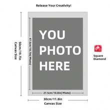 Customize Diamond Art Painting,Customized Painting Kits For Adults & Kids,Full Round 5D DIY Personalized Art,Customized Private Picture Arts Craft Decor Family, Mom, Dad, Kids, Dog, Friends, Loves,Wedding Photos(Round Diamond) 1pc Ornamental - Multicolor - View 18