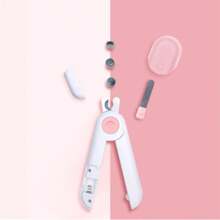 Dog Lover And Dog Mom Love & Cat Lover And Cat Mom Love Cat/Dog Lover Gift And Dog/Cat Mom Love Pets Nail Clippers And Trimmers,With LED Lighting Safety Guard To Over Cutting, Nail File-Suitable For Small Dog Lover And Dog Mom Loves And Cat Lover And Cat Mom Loves(Pink)