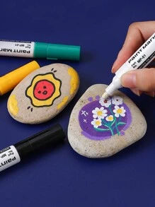 Set de 12 rotuladores nuevos, marcadores de pintura permanente de bajo olor para neumáticos, globos, manualidades DIY, reparación de cerámica, dibujo, escritura, uso en oficina y como regalo, de uso diario aplicable - Multicolor - Ver 7