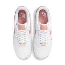 Nike Air Force 1 '07 Essential“Rust Pink”迷你钩低帮运动鞋，女款，白色和粉色 CZ0270-103 - 白粉紅色 - 查看 5