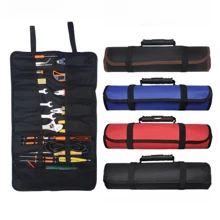 Roll Type Tool Storage Bag, Auto Repair Tool Storage Bag, Electrician Maintenance Tool Storage Bag, Oxford Cloth Tool Storage Bag, Hardware Storage Bag - Black - View 2