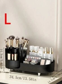 1 Stück drehbarer Kosmetik-Displayständer, Schminktisch-Organizer, Lippenstift- und Make-up-Pinsel-Aufbewahrungsständer, Schmuckkästchen mit großer Kapazität, Badezimmerregal, Schlafzimmer-Aufbewahrungskorb, Schultisch-Aufbewahrungsbox, Stifthalter, Schulanfang Zubehör, Studentenwohnheim-Schreibtisch-Aufbewahrung, Heimdekoration, Muttertag, Geschenk für meine Mutter, Schulanfang Saison Zubehör, Studentenaufbewahrung