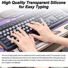 50/100 Pieces DIY Keyboard Keycaps, Nail Type Keyboard Stickers, Transparent Raised Laptop Keyboard Stickers, Nail Art Protection Tool For Women With Long Nails - Multicolor - View 4
