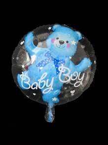 New 24 Inch Transparent Teddy Bear Ball With Aluminum Film Balloon, BABY Teddy Bear Set, Birthday Party Decoration