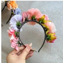 1 pieza Diadema de flores, aro de pelo con flores, accesorios para el cabello - Multicolor - Ver 4