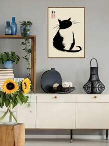 1/3pcs Retro Japanese Animal Mural, Matsumoto Cat Posters, Suitable For Wall Decoration In Living Rooms, Bedrooms, Offices, Corridors, Frameless, Wall Arts, Home Decor Materials Gifts Birthday Graduation