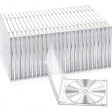 Set de 5 cajas cuadradas transparentes de PP para almacenamiento de CD/DVD, cajas transparentes, solución de almacenamiento de CD/DVD, esencial para fans - Multicolor - Ver 4