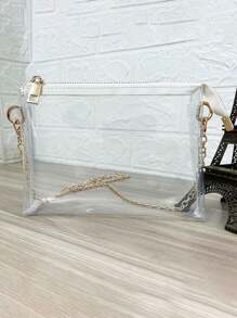 Women's Cute Transparent Chain Square Bag - Perfect For Sports & Concerts! - Multicolor - View 5