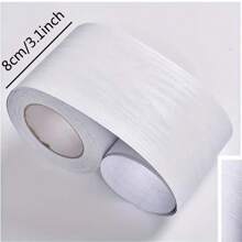 1 Roll 8cmx5m Self-Adhesive Wood Grain PVC Door Frame Repair Sticker - Easy Install Skirting Board & Wall Decor Trim, Perfect For Home Renovation