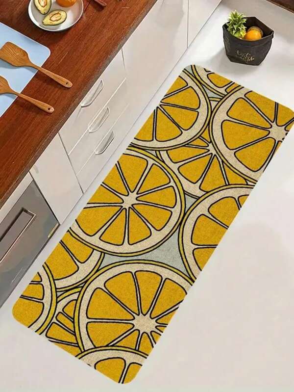 1pc Summer Cooling Kitchen Mat, Plant & Animal Pattern Decorative Carpet, Ins Style Rug, Sofa Seat Carpet, Home Decor Room Supplies, Living Room Carpet, Bedroom Carpet, Entrance Carpet, Kitchen Carpet, Bathroom Carpet, Study Carpet, Soft Comfortable Rug