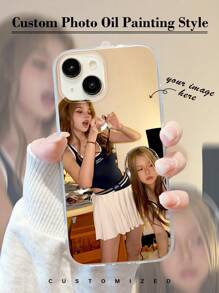 定制透明手机壳，个性化手机壳，独特手机壳，DIY手机壳，定制手机壳礼品，情侣手机壳（可印男女朋友照片），兼容和Galaxy系列，兼容 13、 11、 13 Pro Max、 14 Pro Max - 無色 - 查看 4