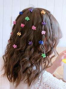 985pcs/Set Girls Pink Valentine's Day Butterfly & Star Minimalist Cute Hair Accessories Scrunchies, Hair Clips, BB Clips, Everyday Use & Gift - Multicolor - View 5