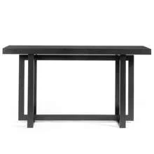 SYMCAVE 59"Modern Wood Entryway Console Table Sofa Table, Long Entryway Table For Hallway Living Room Foyer Corridor Bedroom, Black