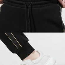 Puma Embroidered Logo Black Versatile Fashionable Sports Casual Knit Jogger Pants - Black - View 8