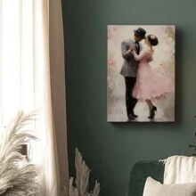 Framed Canvas Wall Art Poster Vintage Print Wall Art Elegant Dancing Couple Painting - Artful Home Decor For Living Room, Bedroom, Bathroom, Office - Wrapped Framed Canvas - View 7