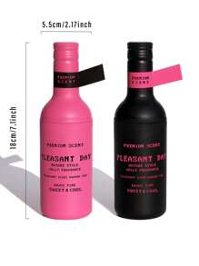 1PC Novel Design Wine Bottle Shape Flameless Long-Lasting Aroma Diffuser With Sweet Fruity, Floral, Lemon, Blackberry Strawberry, Orange, Rose Signature Scent Fragrance Gel, Romantic Relieve Stress Anxiety Keep Fresh & Pleasant Air For Office, Car Travel, Home, Bedroom, Sitting Room, Living Room, Bathroom, Kitchen And Aromatherapy