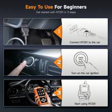 2026 FOXWELL NT201 OBD2 Scanner,UK Car Diagnostic Tool,Check Engine Light Reset,Fault Code Reader & Live Data,EOBD Scanner For 1996+ Vehicles,Ideal Gift For Drivers - NT201 - View 7