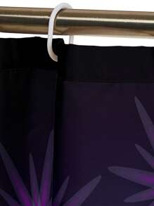 1pc/4pcs Butterfly Printed Bathroom Set Include Shower Curtain With 12 Hooks, Anti-Slip Bath Mat, U-Shape Toilet Mat & Round Toilet Lid Cover, Multi-Functional Bathroom Decor - Multicolor - View 9