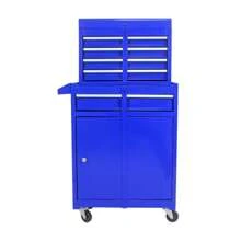 24.4" Rolling Tool Chest, 5-Drawer Tool Box Organizer W/Lockable Wheels & Sliding Drawers & Detachable Top & Adjustable Shelf, Tool Storage Cabinet For Garage Workshop(RED) - 藍色 - 查看 5