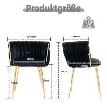 Chaises de salle à manger - Noir - Voir 4