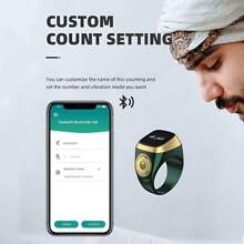 电子念珠计数器，OLED 数字念珠计数器，穆斯林伊斯兰祈祷智能戒指，男女通用 Azan 闹钟，手指计数器，提醒器，祈祷追踪器，祈祷戒指