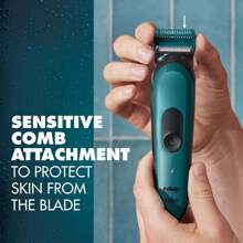 Intimate I3 Men's Pubic Hair Electric Trimmer For Men, Waterproof, Blue