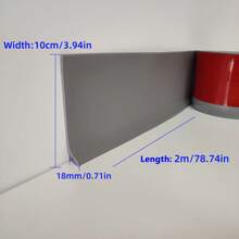 1 st 2m/78,74in Flexibele Basisplaat Vormige Decoratieve PVC Zelfklevende Afpelbare Muurplint Rubberen Muurplint