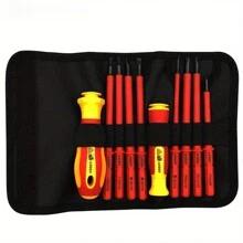 Electrical Screwdriver Set, Insulated VDE Screwdriver Set Including Carry Case For Storage, Electricians Screwdrivers. - Multicolor - View 10