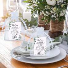 1/6 Set Elegant Wedding Favor Stainless Steel Keychains Set - With Multifunctional Heart Shaped Bottle Opener & Nail Clipper, Includes White Organza Bags & Thank You Tags, For Bridesmaids, Showers & Birthdays Party Gifts, Wedding Souvenir Suitable For Guests, Wedding Party Decoration Supplies, Bridal Gift