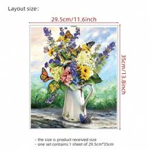 1pc Sunflower & Daisy Floral Vase With Pastoral Landscape Oil Painting Style Decorative Wall Sticker, Self-Adhesive Removable PVC, Suitable For Living Room, Bedroom, Kitchen And Other Walls Gifts Birthday Graduation Room Decor Home Decor Wall Decor Bathroom Decor Bedroom Decor Room Decoration Stuff Living Room Decor House Decor Home Decor Living Room Wall Paper Stickers Personalised Stickers