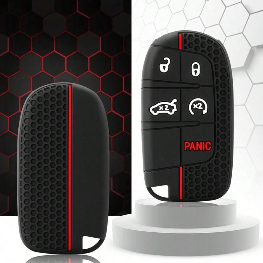 Silicone Smart Car Key Cover Case Fob For Renegade Compass Grand Cherokee Key Fob Cover For Dodge RAM Durango Challenger Chrysler 200 300 Fiat
