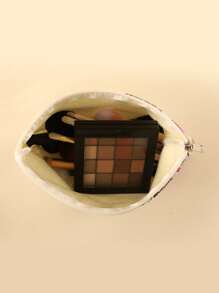 Interest Pattern Double Sided Printed Diamond Cosmetic Bag Multifunctional Carry-On Bag - Portable Toiletries Zipper Storage Bag Suitable For Girls Ladies Cosmetics And Travel Necessities Zipper Cosmetic Bag