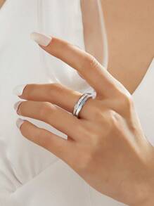 1 件 18K 镀金华丽款式不锈钢方晶锆石方壳戒指女士珠宝婚礼派对约会礼物