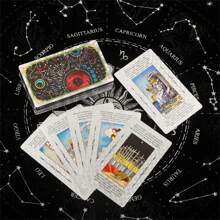 1pc Gold Foil Tarot Cards, Classic Full Set Tarot Cards, Luxury Box, Suitable For Beginner, Waterproof Plastic PVC, Fortune Telling, Party Board Game, Divination Cards, Entertainment And Collection Gift - Multicolor - View 13