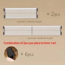 2/4/10件組 抽屜分隔收納盒 塑膠抽屜分隔板 適用於衣物、廚房用具、辦公用品、零件收納，居家收納盒 - 無色 - 查看 7