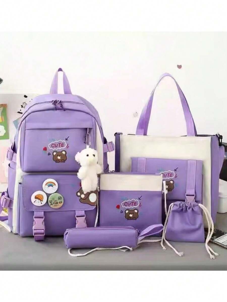 Women Bag Sets - Purple - View 1