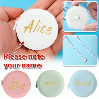 Custom Name Measuring Tape, Measuring Tape For Body Measurement, Weight Loss, Stretchable Sewing Cloth Tailor Waist Soft Small Measuring Tape Pink Measuring Tape Body Measuring Tape, 150cm/60inch
