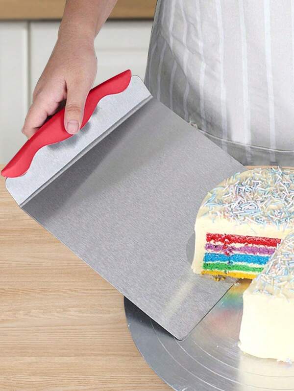 1pc Stainless Steel Cake Transfer, Cake Lifter Shovel, Decorating Spatula, Bottom Mover Scraper, Dough Cutter, Baking Tool For Homemade Pizza, Bread, Cake, Cookie, Pie