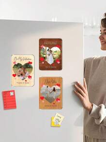 Presente Personalizado para Casais, Ímã de Geladeira com Foto Personalizada de Casais, Ímã Seja Meu Namorado(a), Presente de Dia dos Namorados para Namorado(a), Ímã de Casal, Presente Ímã de Geladeira Personalizado de Tamanho Grande - Decoração de Foto e Música de Bottom Personalizada - Ter uma música de Bottom naquele momento - Multicolorido - Visão 5
